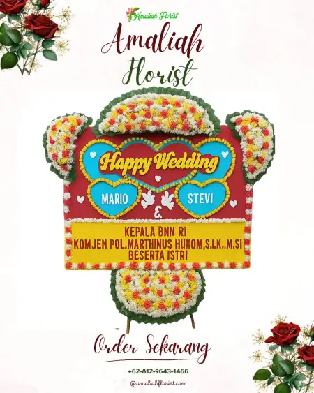 Papan Bunga Pernikahan Watupatok